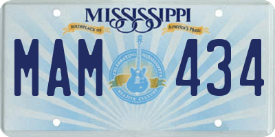 MS license plate MAM434