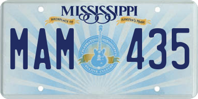 MS license plate MAM435