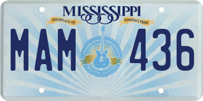 MS license plate MAM436