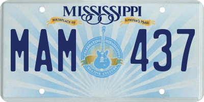 MS license plate MAM437