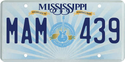 MS license plate MAM439