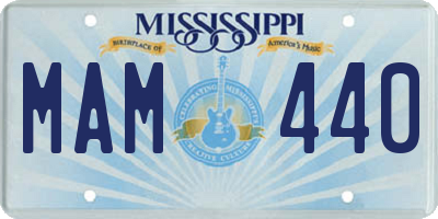 MS license plate MAM440