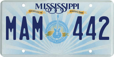 MS license plate MAM442