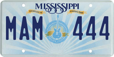 MS license plate MAM444