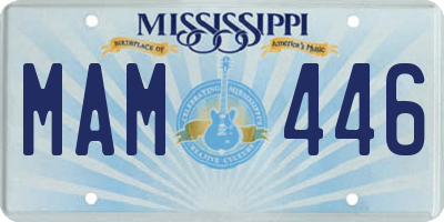 MS license plate MAM446