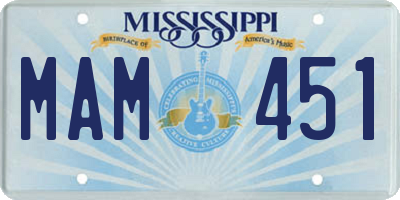 MS license plate MAM451