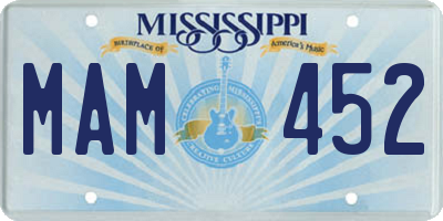 MS license plate MAM452