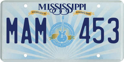 MS license plate MAM453