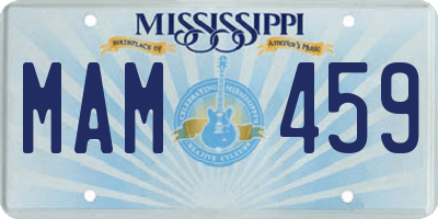 MS license plate MAM459