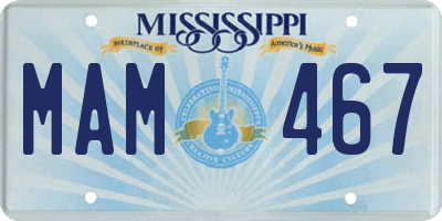 MS license plate MAM467