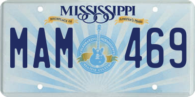 MS license plate MAM469