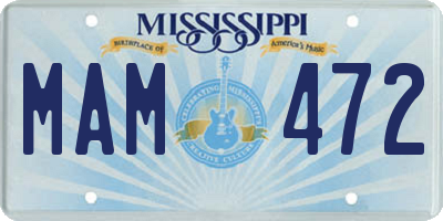 MS license plate MAM472