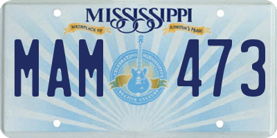 MS license plate MAM473