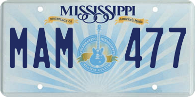 MS license plate MAM477