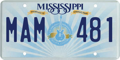 MS license plate MAM481