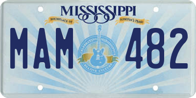 MS license plate MAM482