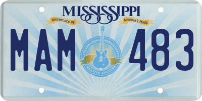 MS license plate MAM483