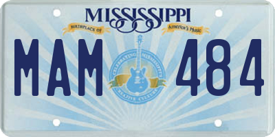MS license plate MAM484
