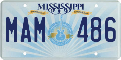 MS license plate MAM486