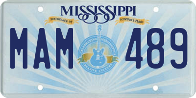 MS license plate MAM489