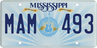 MS license plate MAM493