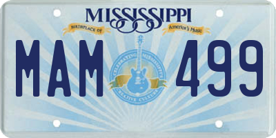 MS license plate MAM499