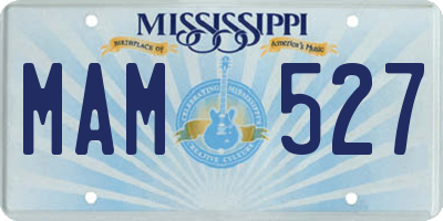 MS license plate MAM527