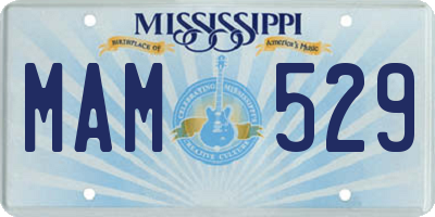 MS license plate MAM529