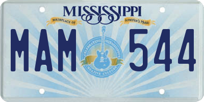MS license plate MAM544