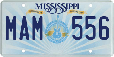 MS license plate MAM556