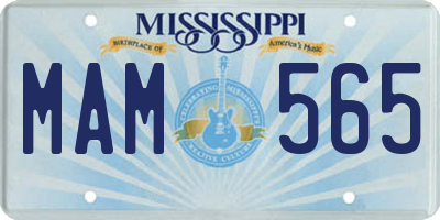 MS license plate MAM565