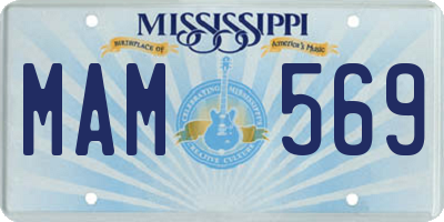 MS license plate MAM569