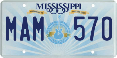 MS license plate MAM570