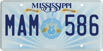 MS license plate MAM586