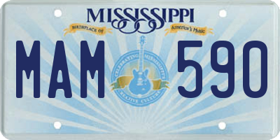 MS license plate MAM590