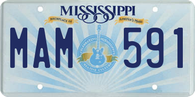 MS license plate MAM591