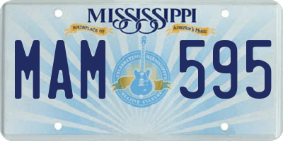 MS license plate MAM595