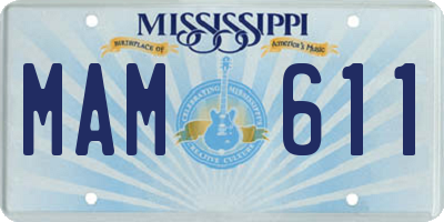 MS license plate MAM611