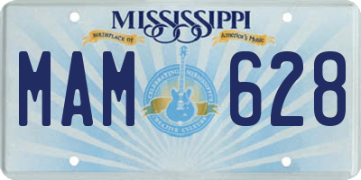 MS license plate MAM628