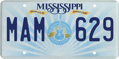 MS license plate MAM629