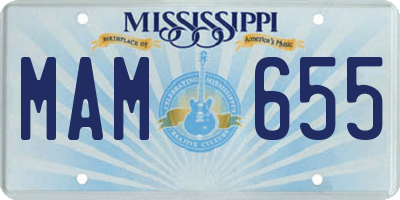 MS license plate MAM655