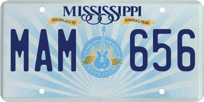 MS license plate MAM656