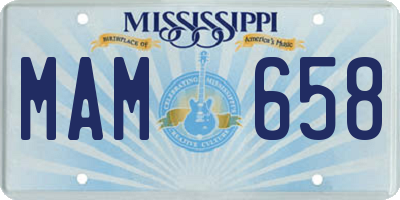 MS license plate MAM658