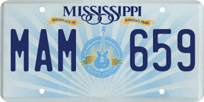 MS license plate MAM659