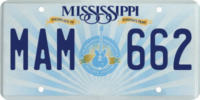 MS license plate MAM662