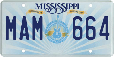 MS license plate MAM664
