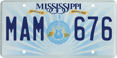 MS license plate MAM676