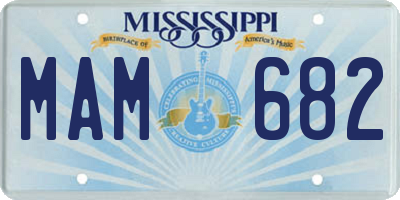 MS license plate MAM682