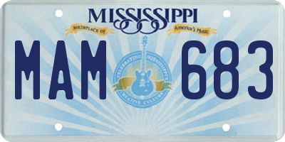 MS license plate MAM683