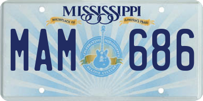 MS license plate MAM686